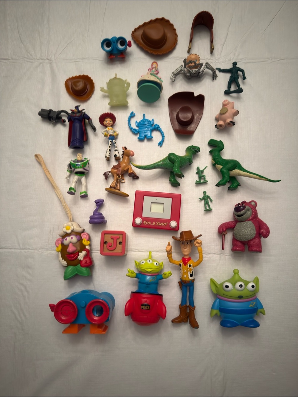 Disney Toy Story Figure Lot - Green, Brown, Red, Blue, Pink